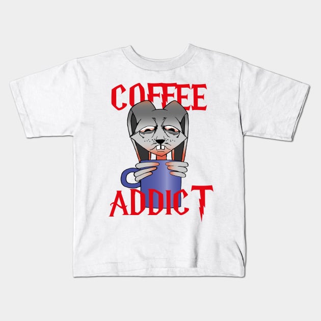 Coffee addict Kids T-Shirt by Radagas